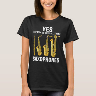 Saxophone Player Music Instrument Jazz Musician Sa T-Shirt