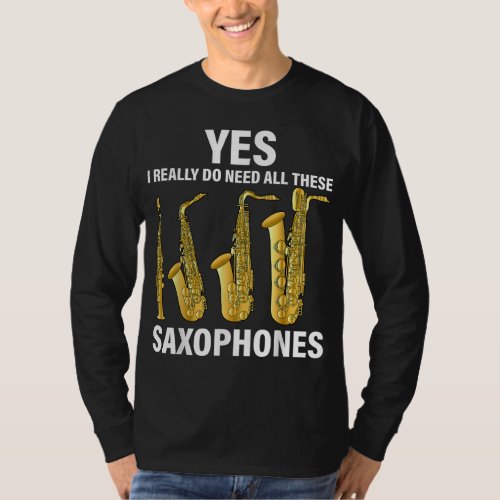 Saxophone Player Music Instrument Jazz Musician Sa T_Shirt