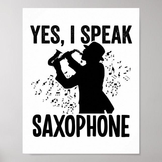 Saxophone Player | Musical Instrument Musician Poster (Front)
