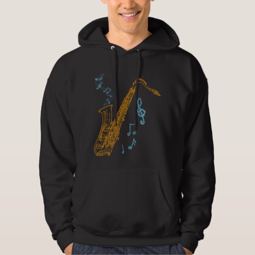 Saxophone Player Musician Jazz Music Art Hoodie