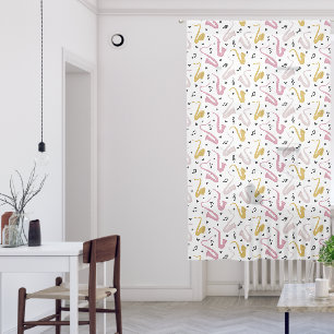 Saxophone Player Musician Jazz Sheer Curtains