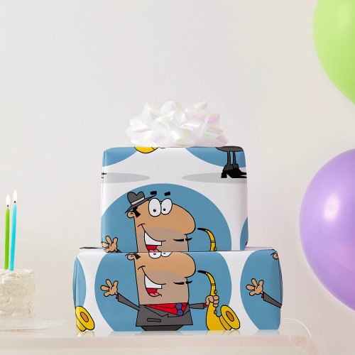 Saxophone Player Musician Wrapping Paper