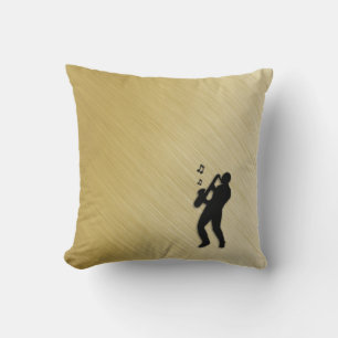 Saxophone Player Outdoor Pillow