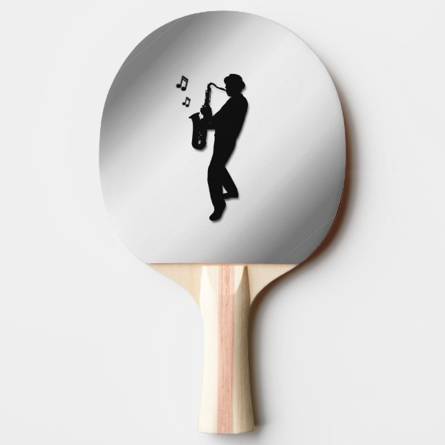 Saxophone Player Ping-Pong Paddle (Back)