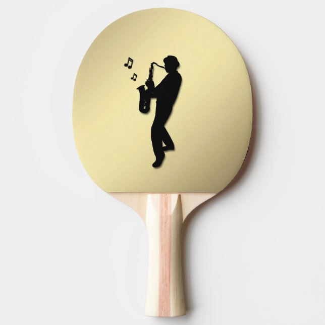 Saxophone Player Ping-Pong Paddle (Front)