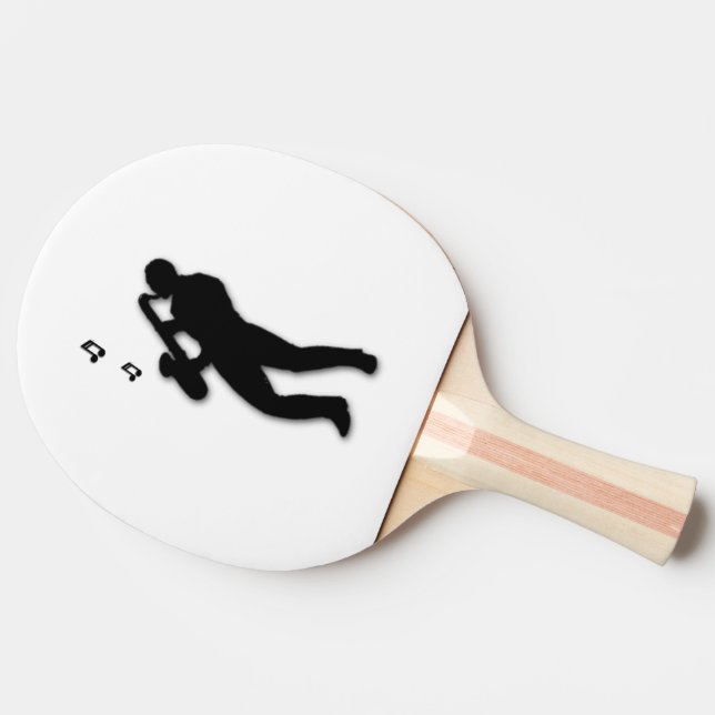 Saxophone Player Ping-Pong Paddle (Back Side)