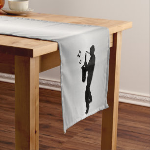 Saxophone Player Short Table Runner