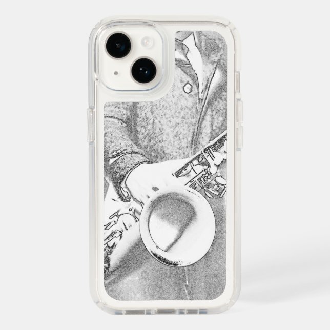 saxophone player speck iPhone case (Front)