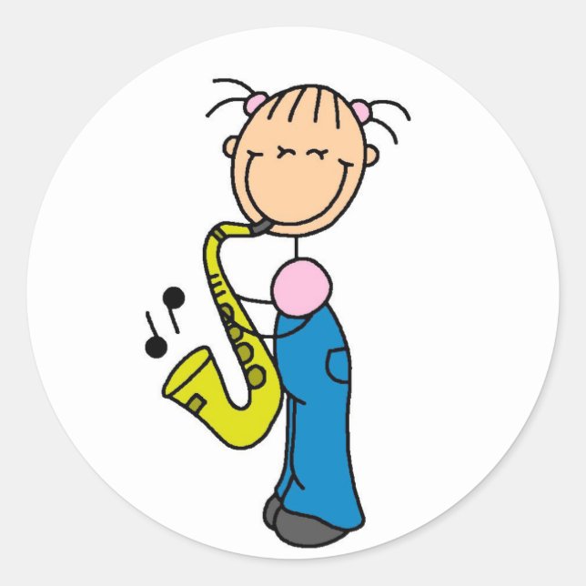 Saxophone Player Stickers Sticker (Front)