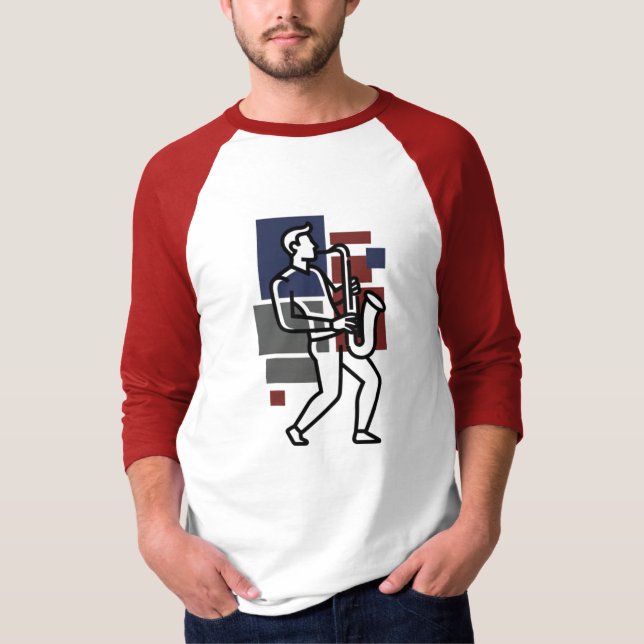 Saxophone Player T-Shirt | Jazz Musician Gift  (Front)