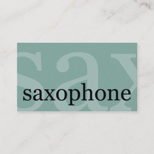 Saxophone Business Card Templates
