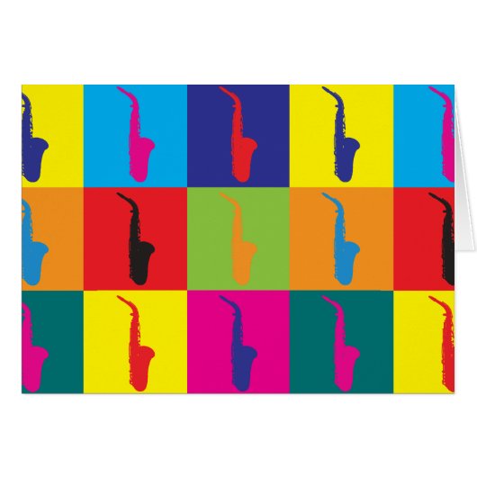 Saxophone Pop Art (Front Horizontal)