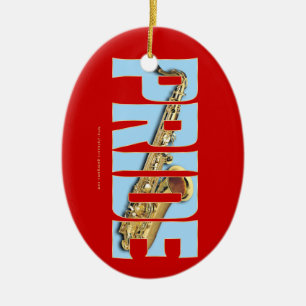 Saxophone PRIDE Ceramic Ornament