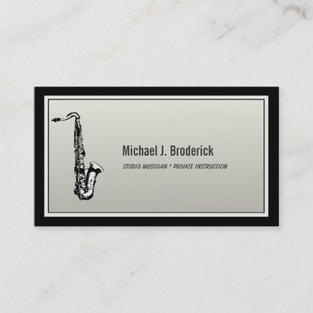 Saxophone Professional Musician Business Card