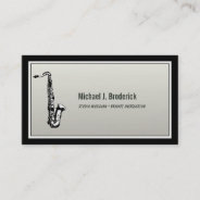 Saxophone Professional Musician Business Card at Zazzle