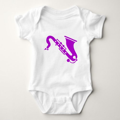 Saxophone _ Purple Baby Bodysuit