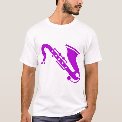 Saxophone _ Purple T_Shirt