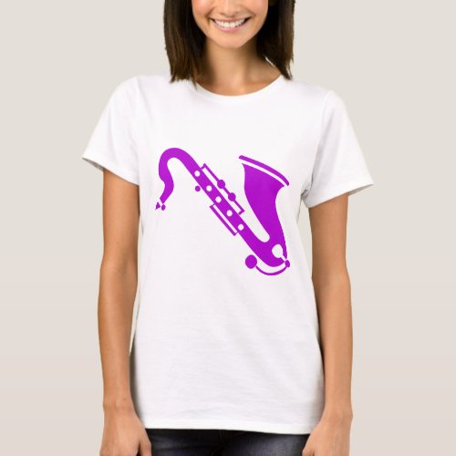 Saxophone _ Purple T_Shirt