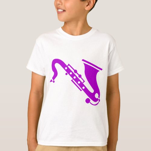 Saxophone _ Purple T_Shirt