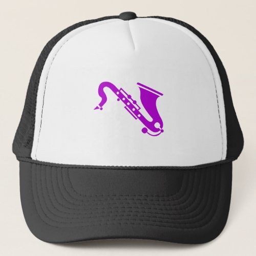 Saxophone _ Purple Trucker Hat
