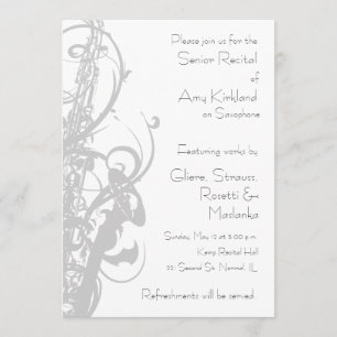 Saxophone Recital Invitation