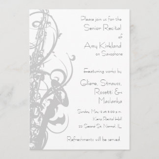 Saxophone Recital Invitation