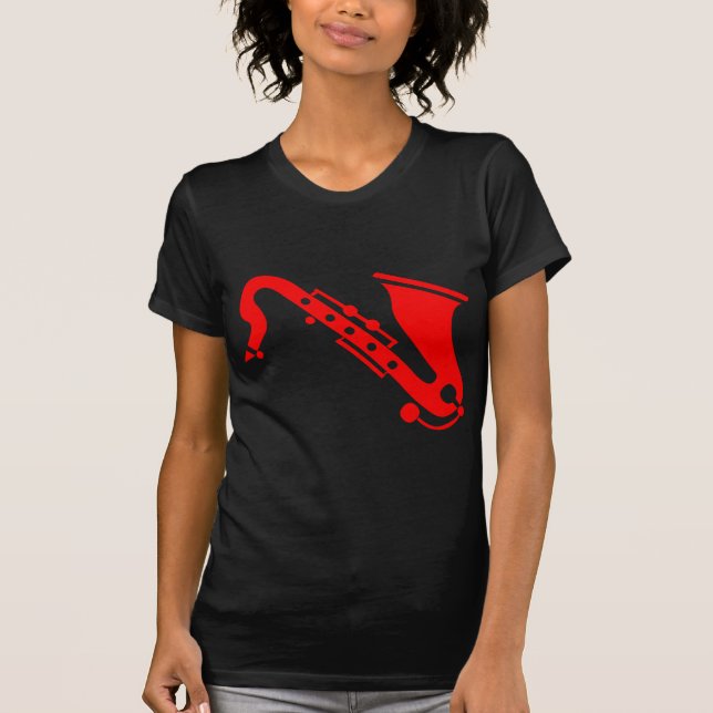 Saxophone - Red T-Shirt (Front)