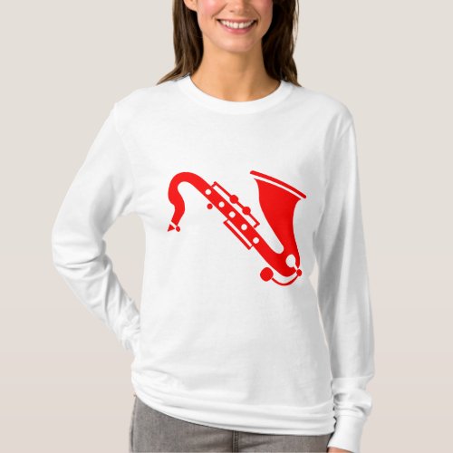 Saxophone _ Red T_Shirt