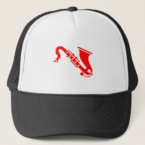 Saxophone _ Red Trucker Hat