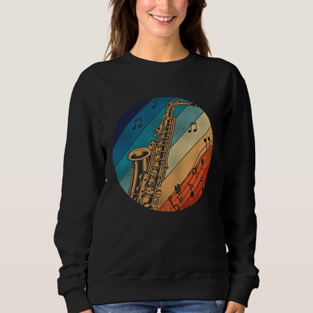 Saxophone Retro Vintage  1 Sweatshirt (Front)