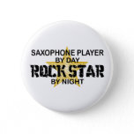 Saxophone Rock Star by Night Button