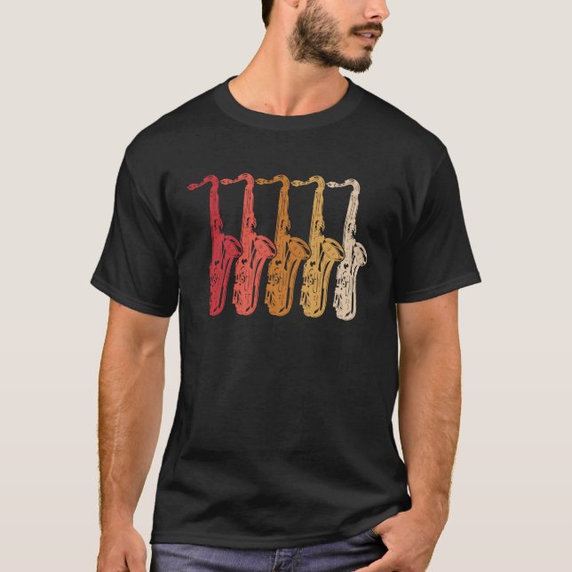 Saxophone Saxaphone Player Music Jazz Tenor  14 T-Shirt (Front)