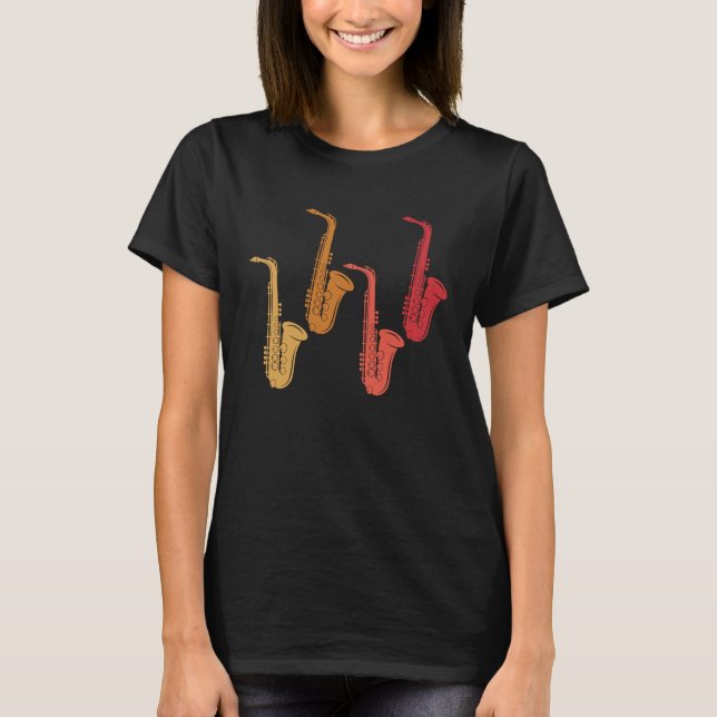 Saxophone Saxaphone Player Music Jazz Tenor  1 T-Shirt (Front)