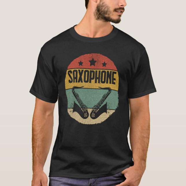 Saxophone Saxaphone Player Music Jazz Tenor  1 T-Shirt (Front)