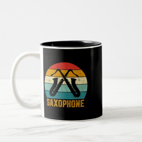 Saxophone Saxaphone Player Music Jazz Tenor 5 Two_Tone Coffee Mug