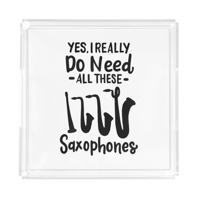 Saxophone - Saxophone Types Acrylic Tray (Front)