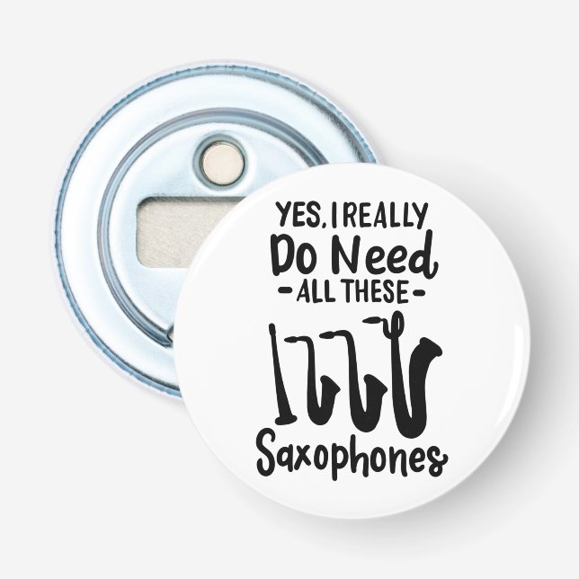 Saxophone - Saxophone Types Bottle Opener (Front)