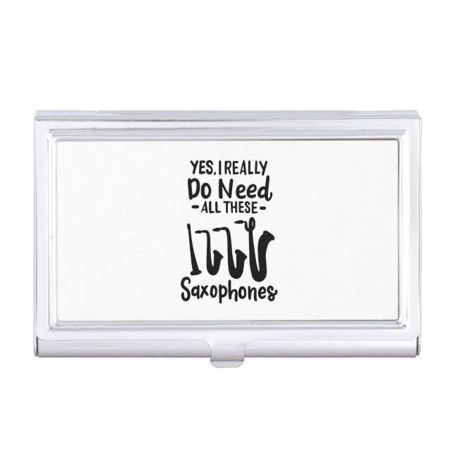 Saxophone - Saxophone Types Business Card Case (Front)