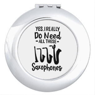 Saxophone - Saxophone Types Compact Mirror