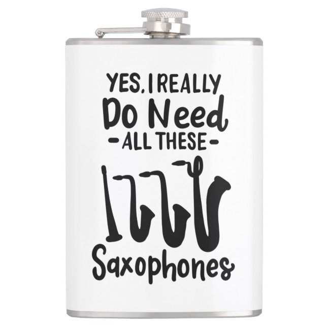 Saxophone - Saxophone Types Flask (Front)