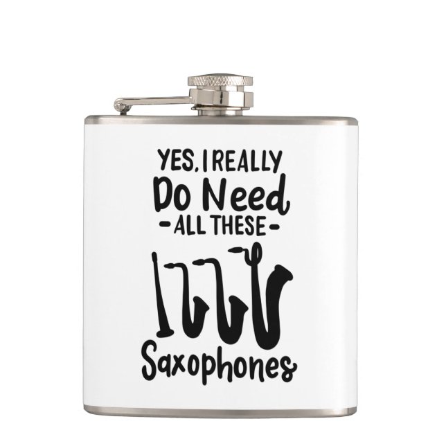 Saxophone - Saxophone Types Flask (Front)