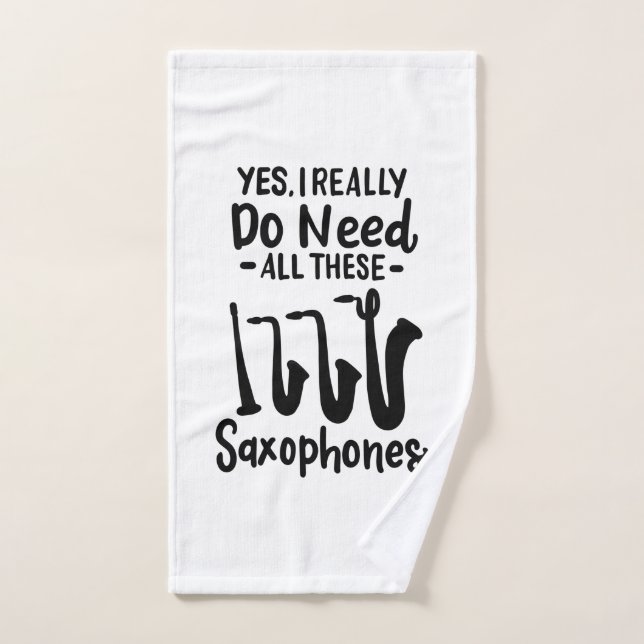 Saxophone - Saxophone Types Hand Towel (Hand Towel)
