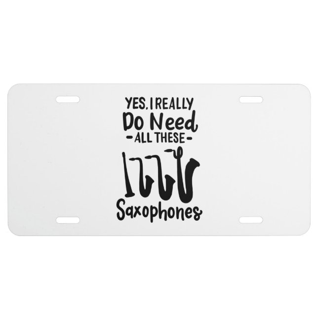 Saxophone - Saxophone Types License Plate (Front)