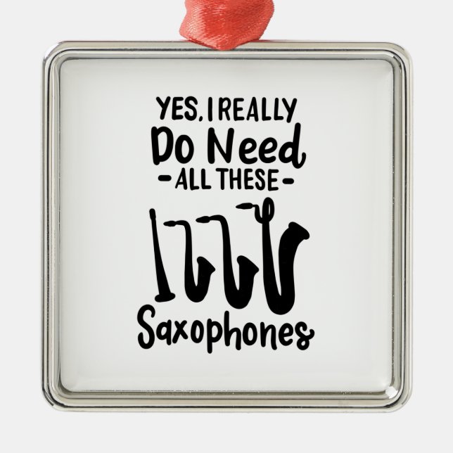 Saxophone - Saxophone Types Metal Ornament (Front)