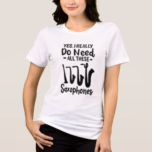Saxophone - Saxophone Types Tri-Blend Shirt