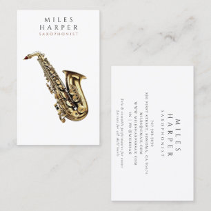 Saxophone Saxophonist Musician Teacher Business Card