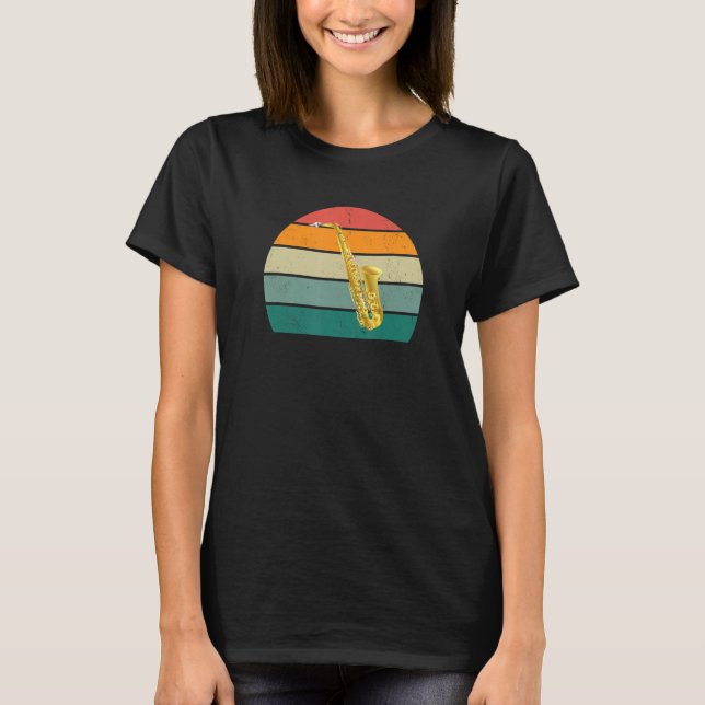 Saxophone Saxophonist Player Bass Trumpet Trombone T-Shirt (Front)