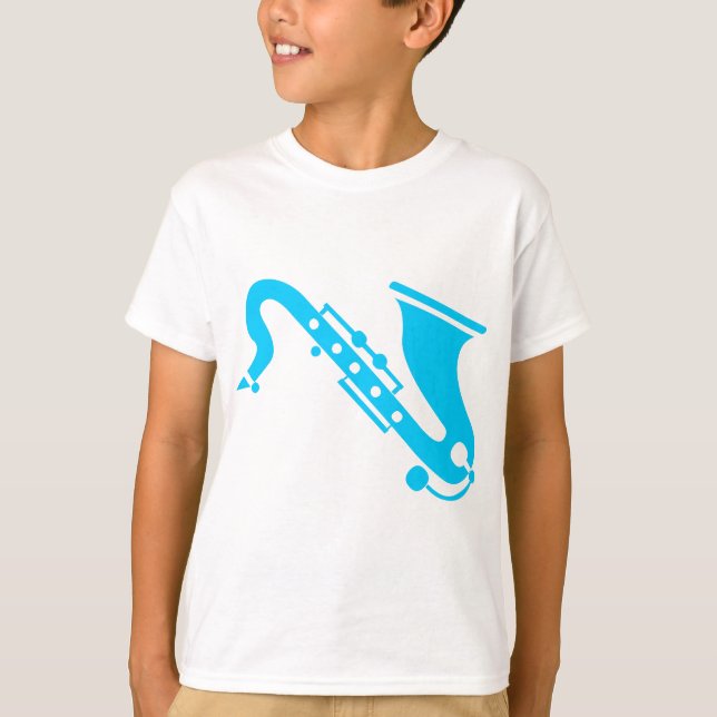 Saxophone - Sky Blue T-Shirt (Front)
