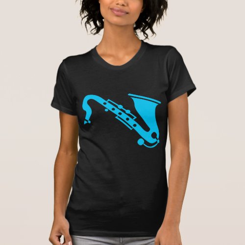 Saxophone _ Sky Blue T_Shirt