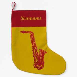 Saxophone Small Christmas Stocking